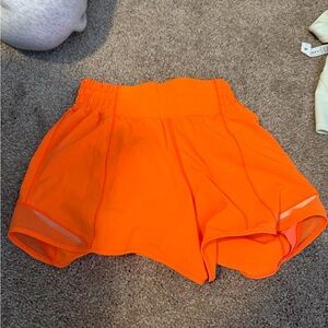 Lululemon Athletica Bright Orange Athletic Shorts
